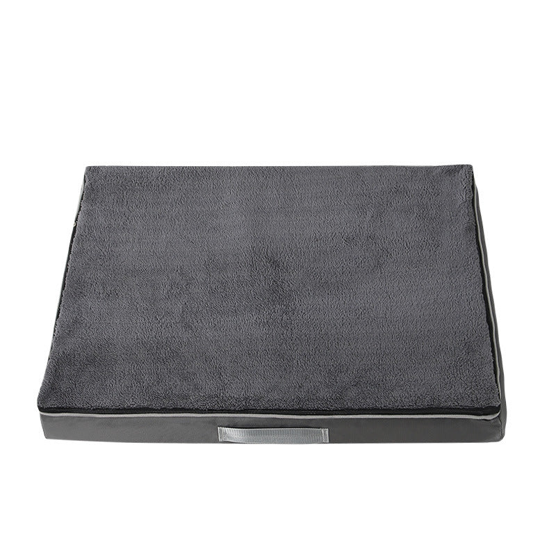 Grey pet bed on a white background