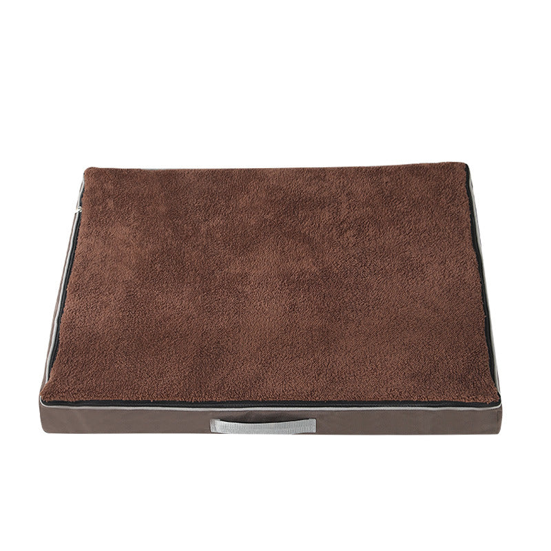 Brown pet bed on a white background