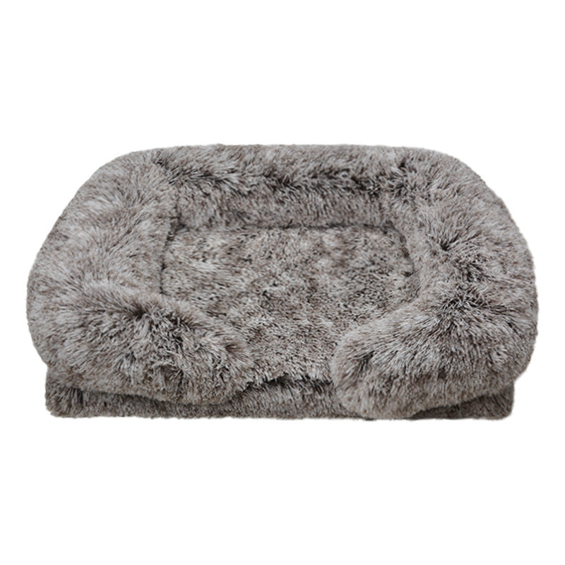 Coffee fluffy blanket on a white background